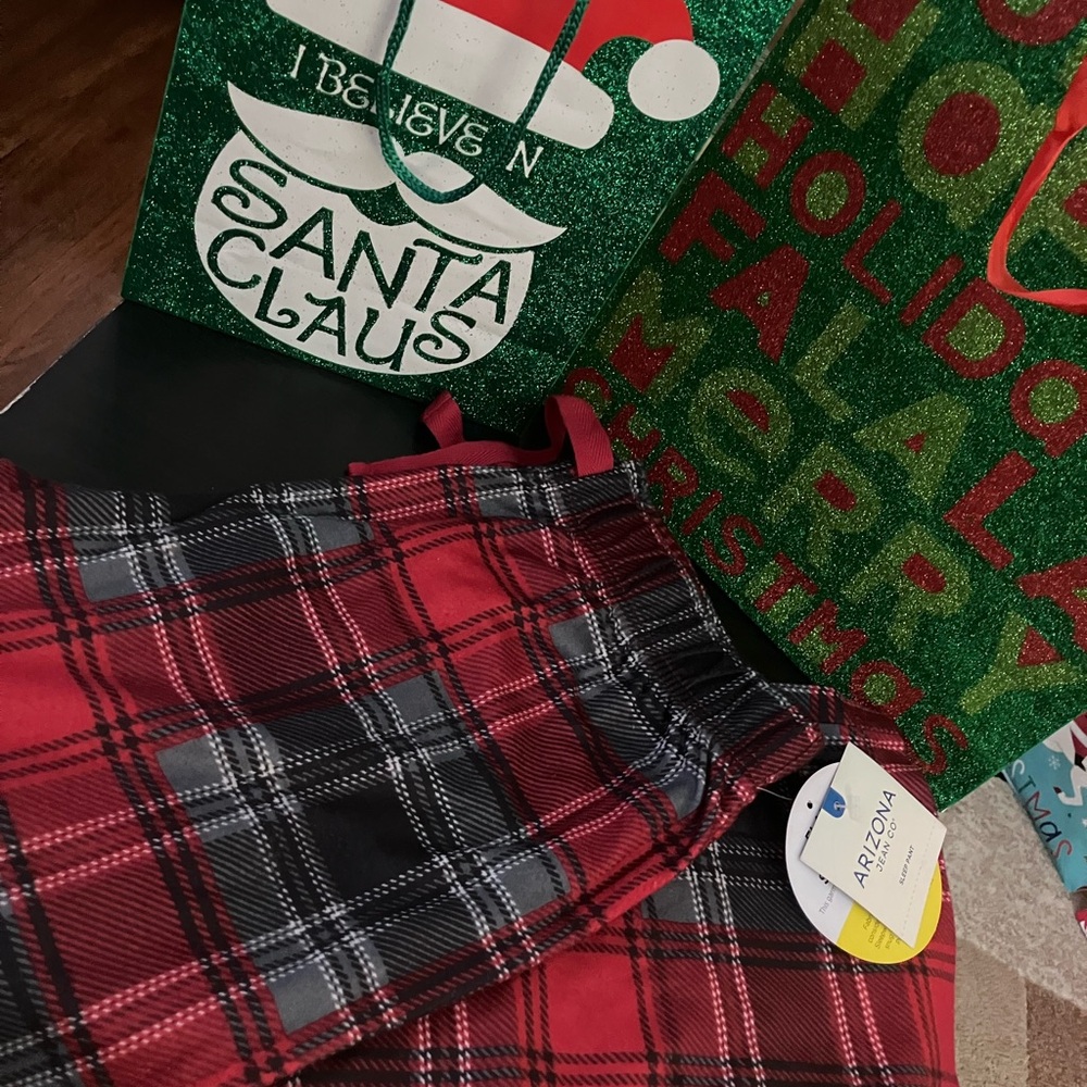 Arizona Red and Black plaid pajama pants for a Boy